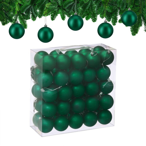 Sett med matte juletrekugler, 50 stk 1