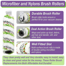 Multi-Surface Pet Brush Rolls 2788 and Filters 1866 Compatible for CrossWave Max 2554 2590 2593 2596 2554A