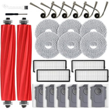 26 Stuks QV 35A Vervangaccessoires voor QV 35A, QV 35S, QR 598, QR 798 Robotstofzuiger 2 Hoofdborstels