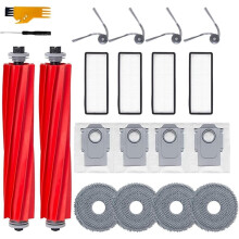 20-Delars Ersättningsdelar Kit för QV35A/QV35S, QR798/QR598 Robotdammsugare Inkluderar: 2 Huvudborstar