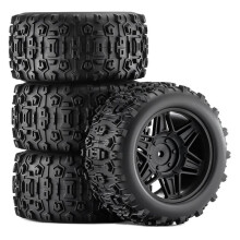 4 Stuks RC voor Truck Wielen Banden 90x45mm voor 1/14 1/16 voor MJX voor E-Revo voor ARRMA Kraton Upgrade Onderdelen Zwart