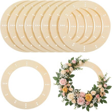 Anéis de Guirlanda de Madeira Não Acabada de 11,82 Polegadas, Pacote com 10 para Artesanato, para Guirlanda Floral DIY, Natal, Casamento, Feriado