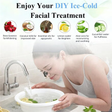 Ice Bath Bowl, CollapsibleSilicone Facial Ice Bath Bowl Ice Face Bowls with Breathing Tube for Cold Plunge Therapy
