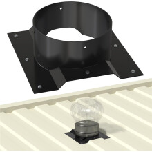 8" Roof Whirlybird Turbine Vent Adapter for Shipping Containers - Corrugated Conex Roof Mount Base, Turbine Not Included