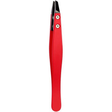 Zirconia Ceramic Pointed Tweezers - Stainless Steel Tweezers with Slanted Tips for Eyebrows, Beards, Hair, and Eyelashes