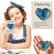 Heart-Shaped Hummingbird Hug Token Acrylic 1pc