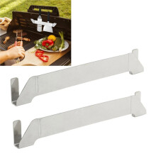 2 Stuks RVS Griddleatula Houder Griddle Gereedschap Houder Barbecue Gereedschap voor Lange Spatel, Geperforeerde Spatel