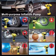 Wireless Car Tire Air Pump Portable Air Compressor Set for Car Bicycle Motorcycle Electric Inflator