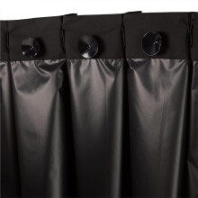 Rideau Occultant Portable Minimaliste Réduisant le Bruit avec Ventouses, S'Adapte Aux Fenêtres, 130cmx200cm, Noir, 1 Ensemble