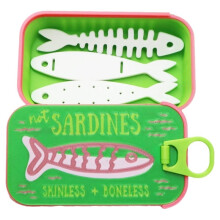 Sardine Tin Jewelry Box, 3D Printed Necklace Earring Ring Storage Case, Cute Gift Green