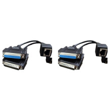 4x ILDA-zu-RJ45-Signalkabel, DB25-Stecker und -Buchse, ILDA-zu-Netzwerkkabel