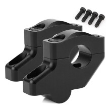 7/8" 22mm Handlebar Risers with Clamps Black for Grom MSX125 / CRF250L, KLR650, FZ1 / FZ8 / TW, DRZ 400/S/V-Strom