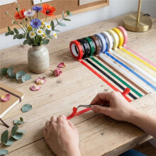 12 Rolls Autoclave Tape Colored 216ft/L X 0.4in/W Instrument Tape Tool Identification Marking Fineline Tapes