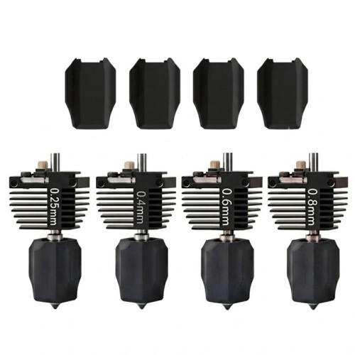 Hotend Nozzle Assembly with Silicone Sleeve for Flashforge Creator 5/5 Pro 0.25+0.4+0.6+0.8mm Integrated Nozzle