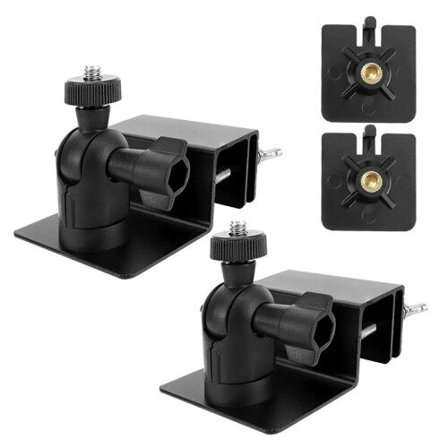 Adjustable Solar Panel Mounting Bracket Kit (Pair) - Supports 360 Rotation - Outdoor Solar Mounting Accessory