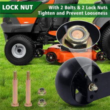 2-Pack Deck Gauge Wheels Kit voor de Meeste 42" 46'' 48'' Decken Vervangen voor 532174873 voor Cub Cadet 753-04856A