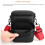 Portable Storage Case for  Flip Camera, Protective Storage Bag with Adjustable Strap Accessory Pocket, Case Only 1