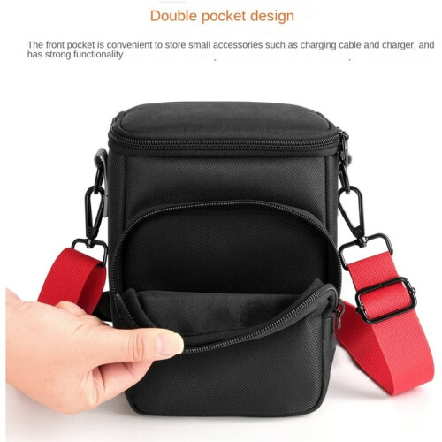 Portable Storage Case for  Flip Camera, Protective Storage Bag with Adjustable Strap Accessory Pocket, Case Only
