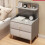 Bedside Table 27.5 Inch with 2 Drawers 4