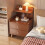 Bedside Table 27.5 Inch with 2 Drawers 7
