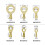 300 Pcs Cable Ring Terminal Ring Cable Lugs Copper Lugs Ring Terminals Connectors Brass Crimp Cable Wire Terminals 6