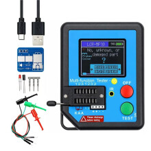 Probador de Transistores -MF10 128x160TFT Capacitor/Inductor/Resistor/Diode/Zener/SMD con Reconocimiento Automático