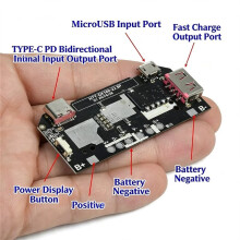 IP5356 Power Supply Circuit Module with USB C , 22.5W Charging Board Digital Display for DIY Mobile Power Projects