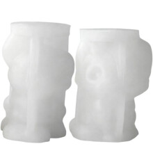 2 Pièces Moule à Bougie Chat et Chien Squelette Halloween en Silicone, Moules Flexibles en Silicone pour Savon et Résine