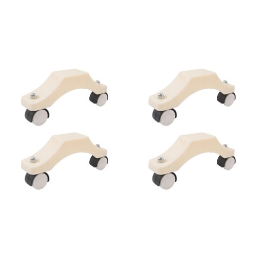 2X Support de Radiateur Électrique en U, Roulettes Réglables, Déplacement Facile, Blanc