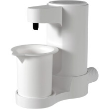 Electric Laundry Detergent Dispenser with Cup,USB Rechargeable,Adjustable Dosing for Liquid Detergent Containers White