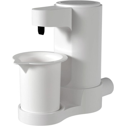 Electric Laundry Detergent Dispenser with Cup,USB Rechargeable,Adjustable Dosing for Liquid Detergent Containers White
