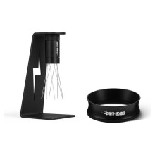 MHW-3BOMBER WDT Tool Espresso Distributietool met Magnetische Stand, Verstelbare Bereik Koffie Spike Roerstaaf Doserings Trechter Set B