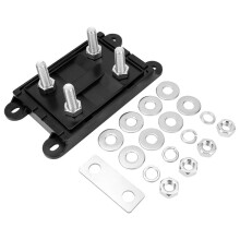 2-Way Mega Fuse Holder with Fuses for Car Boat Fuse Block Waterproof Fuse Box Kit , 150A 32V Rated Per Circuit