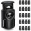 Black Plastic Cord Locks for Drawstrings 10PCS 3