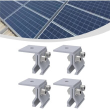 Suporte de Painel Solar 4pcs Braçadeira de Costura PV Montagem Braçadeira de Costura Fixação de Alumínio Liga Suporte de Módulo Solar