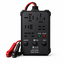 DW960 Automotive Relay Tester 12V-24V Auto Relay Diagnostic Tool, Car Relay Tester with Battery Clips, Relay Testing Kit