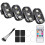 Motorcycle RGB LED Strobe Lights with Remote Control LED Flash Wireless Light Warning Lights for Car Bicycle 4 Lights 1