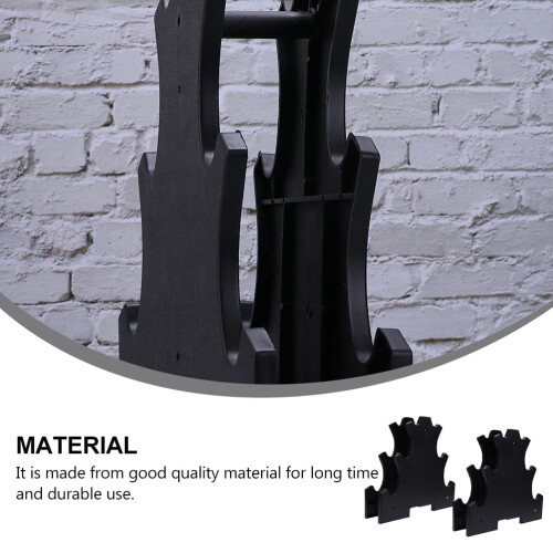 Dumbbell Stand Storage Holder Black 2 pcs 2