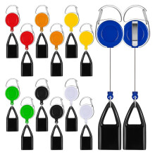 14 Pieces Retractable Lighter Clip Assorted Color Lighter Holder Keychain with Clip Classic Lighter Cover, Single Clip