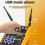 4-Channel Audio Mixer Console with UHF Wireless Microphone Kit  USB Audio Interface for DJ Karaoke PC Guitar 1