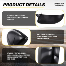 Cubierta del Espejo Retrovisor del Coche Carcasa del Espejo de la Puerta para 2 3 2009-2012 Cubierta del Espejo Retrovisor Lateral