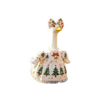 Costume de Noël pour Oie, Robe pour Décoration Extérieure pour Statue de Jardin en Plastique/Ciment de 23" Décor de Patio