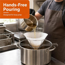 Ensemble de Support de Filtre Conique pour Sirop et Support de Filtre pour Huile de Friture Adapté pour le Sirop D'Érable, Cuisines, Restaurants,