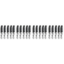 20 Télécommandes Compactes Sans Fil 433 MHz, Duplicateur pour Portes de Garage, Portails, Systèmes, Compatibilité Universelle, Noir