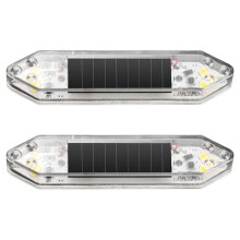 Solar Power Warning Light for Car Motorcycles LED Flashlight Indicator in-Night Caution RGB Strobe Warning Light