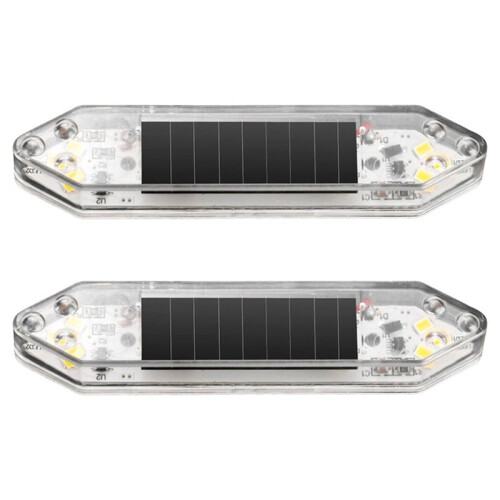 Solar Power Warning Light for Car Motorcycles LED Flashlight Indicator in-Night Caution RGB Strobe Warning Light