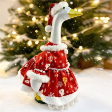 Costume de L'Oie de Noël pour Décoration Extérieure pour Statue de Jardin en Plastique/Ciment de 23 Pouces