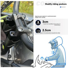 Handlebar Riser Spacers Handlebar Heighten & Rear Mount Adapter Steering Stem Riser for NX400 NX500 2026