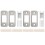 2 Sets Deadbolt Strike Plate 1"X2-1/4" Round Corner - 4 Plates + 2 Dust Boxes, Brushed Silver Door Backplate 1