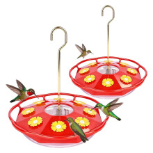 Flat Feeder for Outdoors Hanging, 2pcs 8 Bee Proof Feeding , 10oz, Leak Proof Easy to Clean & Fill